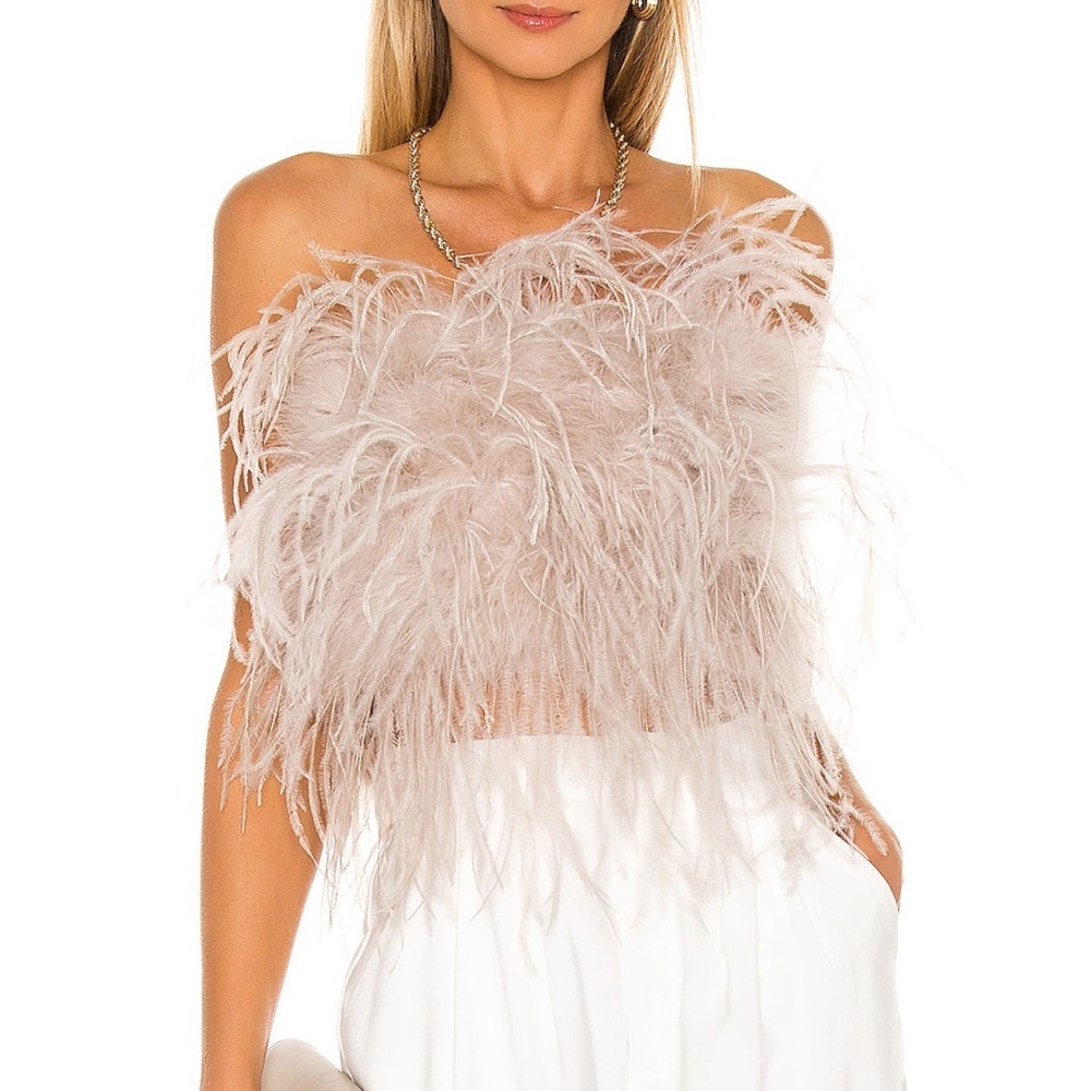 Lamarque Zaina Feather Top NWT XS